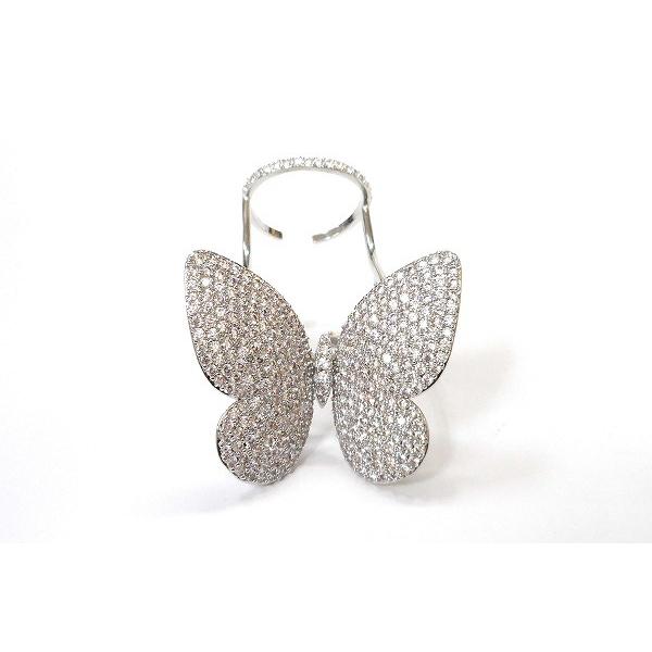 Shareki 羽が動く蝶リング 蝶 デザイン リング フリーサイズ 指輪