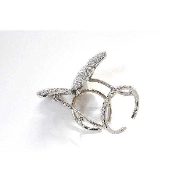 Shareki 羽が動く蝶リング 蝶 デザイン リング フリーサイズ 指輪