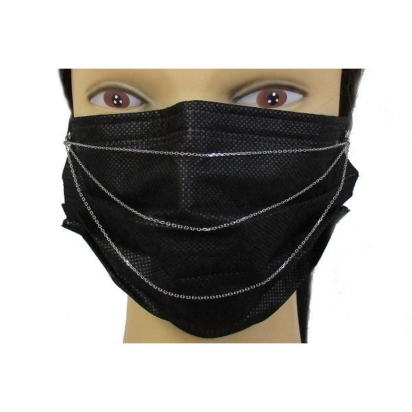 Shareki マスクアクセサリー マスクペンダント カラー ゴールド キラキラ ラインストーン おしゃれマスク ペンダント ステンレス ３連チェーン pin-3che | 