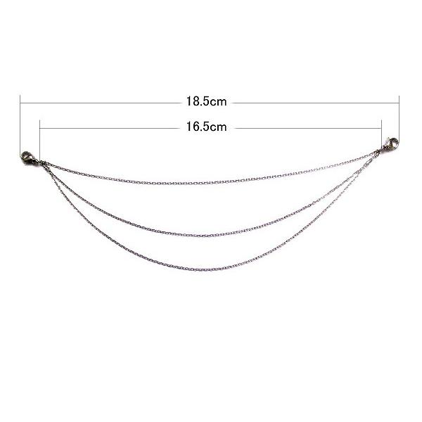 Shareki マスクアクセサリー マスクペンダント カラー ゴールド キラキラ ラインストーン おしゃれマスク ペンダント ステンレス ３連チェーン pin-3che |  | 03