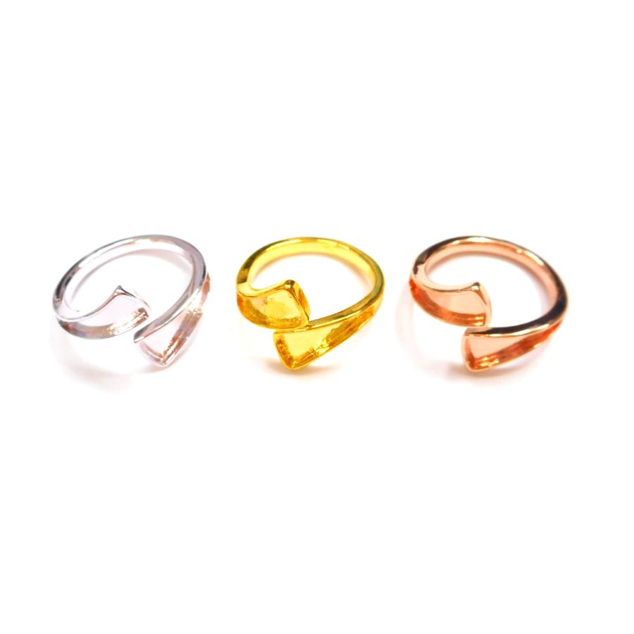 no.18 ハンドメイドレジンリング 指輪 リング ハンドメイド☆レジン リング 指輪♡ブルー系 ドライフラワー 14号