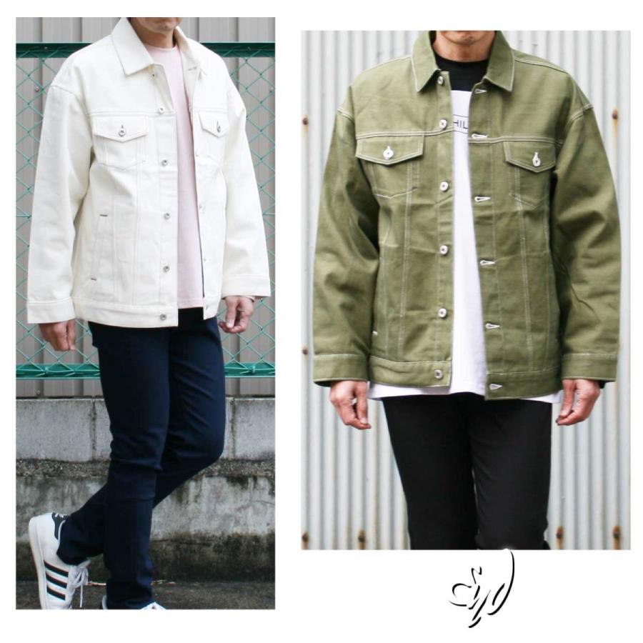 ビッグジージャン メンズ 白 Gジャン ビッグシルエット Bigサイズ カラー ホワイト 春服 アウター 大きいサイズ 811 5446 オシャレモードスタイル エイド 通販 Yahoo ショッピング