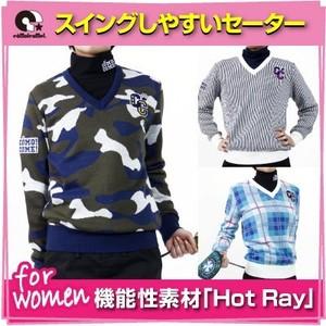 日本製 コモコーメ ゴルフウェア レディース ゴルフ セーター 長袖 Vネック 秋 冬 機能性素材 ホットレイ メイドインジャパン おしゃれ お洒落 Wt02l お洒落なゴルフセレクト2 通販 Yahoo ショッピング