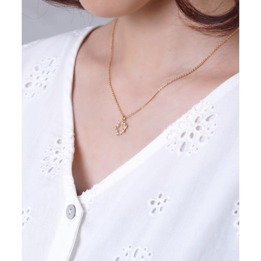 ネックレス レディース アクセサリー 星 スターモチーフ 月 ムーンモチーフ ジルコニア ムーンスターサークルモチーフネックレス メール便可 2 オシャレウォーカー 通販 Paypayモール