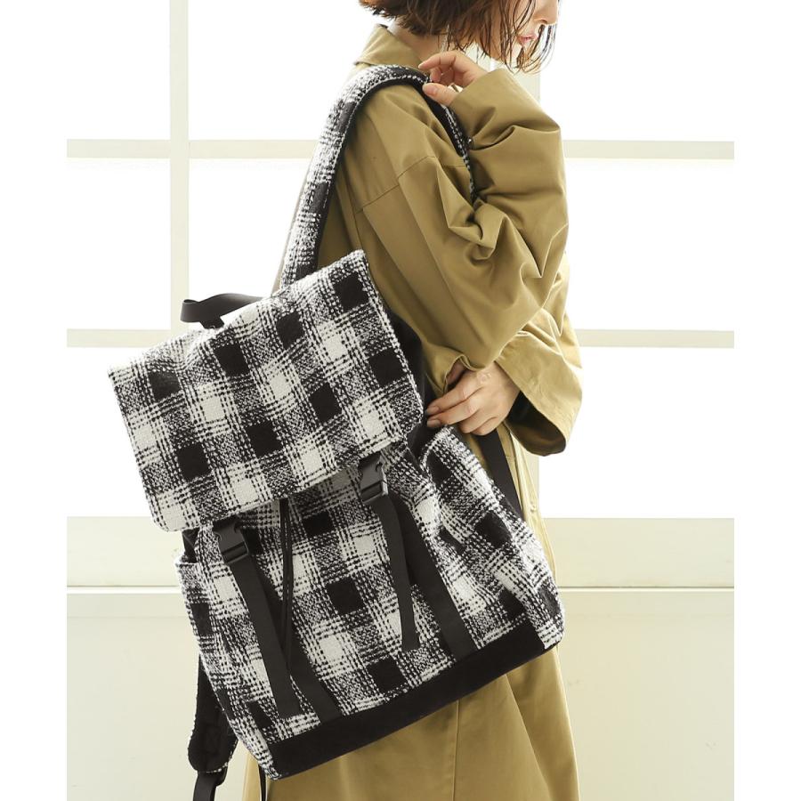 リュック レディース ユニセックス ペア 秋冬 リュックサック バックパック ツイード柄 ツイードビッグリュック メール便不可 オシャレウォーカー 通販 Paypayモール