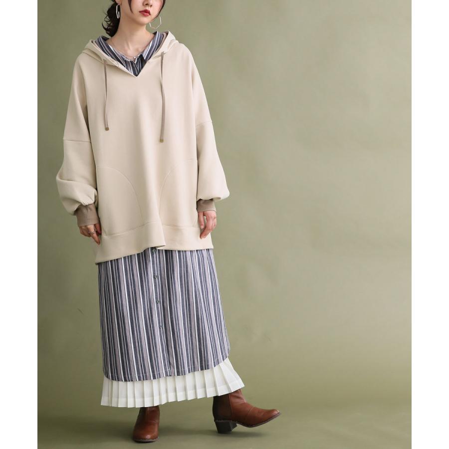 送料無料 福袋 レディース パーカー 長袖 ワンピース ペチワンピ 大人可愛い簡単レイヤードコーデ3点set 返品 交換不可 メール便不可 オシャレウォーカー 通販 Paypayモール