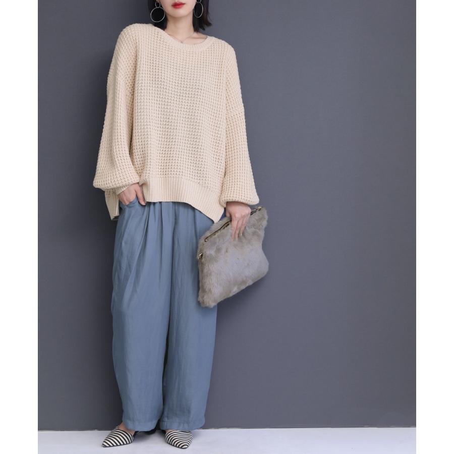 送料無料 福袋 レディース ニット サテンパンツ ショルダーバッグ ニット サテンの抜け感コーデ3点set 返品 交換不可 メール便不可 オシャレウォーカー 通販 Paypayモール