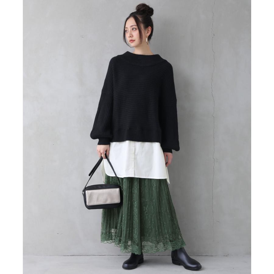 福袋 21 レディース コーデセット ニット ハイネック スカート 上品にこなれるニット レーススカートコーデ2点set 返品 交換不可 メール便不可 オシャレウォーカー 通販 Paypayモール