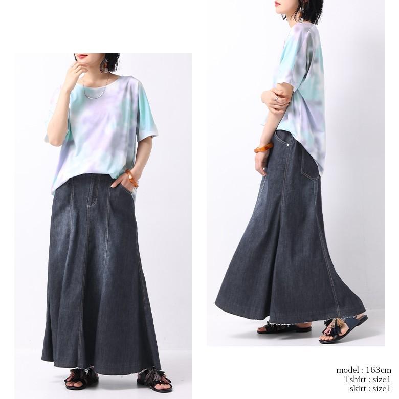 インディゴ 福袋 デニムスカート 彩り豊かなtシャツ デニムスカートコーデ2点set 返品 交換不可 オシャレウォーカー 通販 Paypayモール レディース プリントtシャツ 半袖 接触冷感 かなお