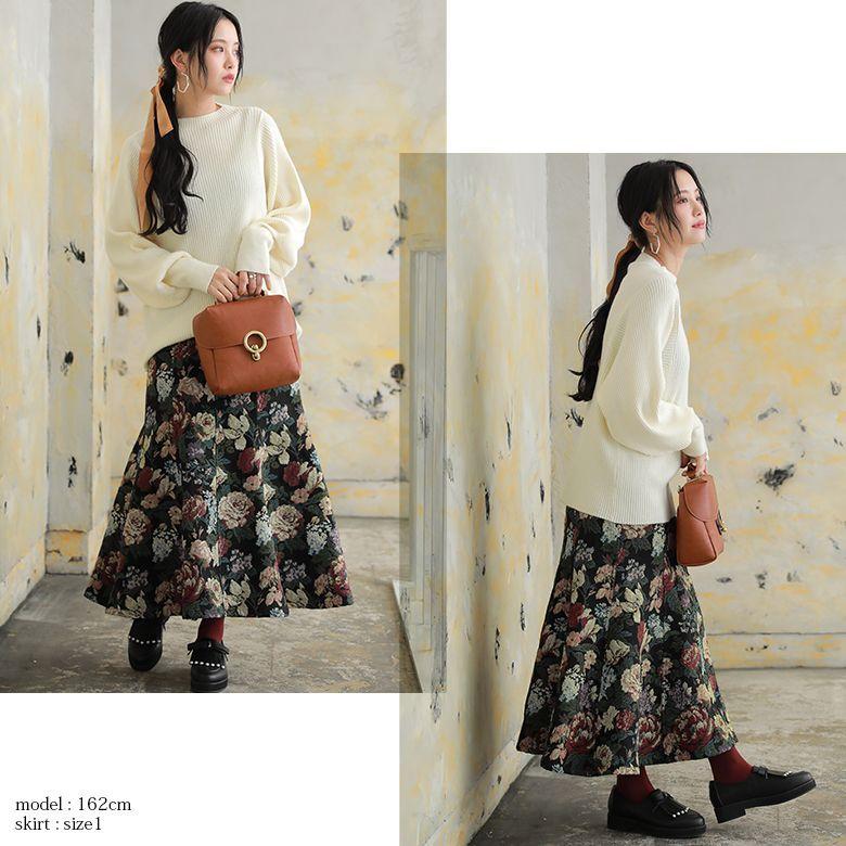 未使用級 ビアズリー♡ランダム フレア パッチワーク スカート ブラック 花柄 2025年最新】BEARDSLEY レディース ロングスカートの人気