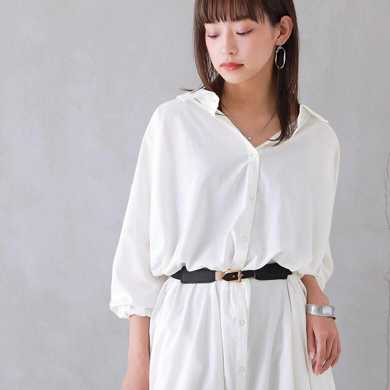 【未使用】ANAYI ホワイトベルト 細ベルト ウエストマーク 春夏♡上品 osharewalker（オシャレウォーカー） ベルト 小物 細ベルト レディース