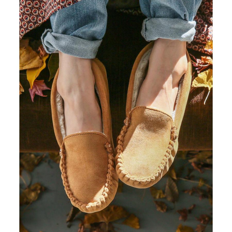 モカシンシューズ レディース 秋冬 パンプス フラット シューズ 靴 モカシン ボア 手縫い モカシンボアシューズ 返品交換不可 メール便不可 オシャレウォーカー 通販 Paypayモール