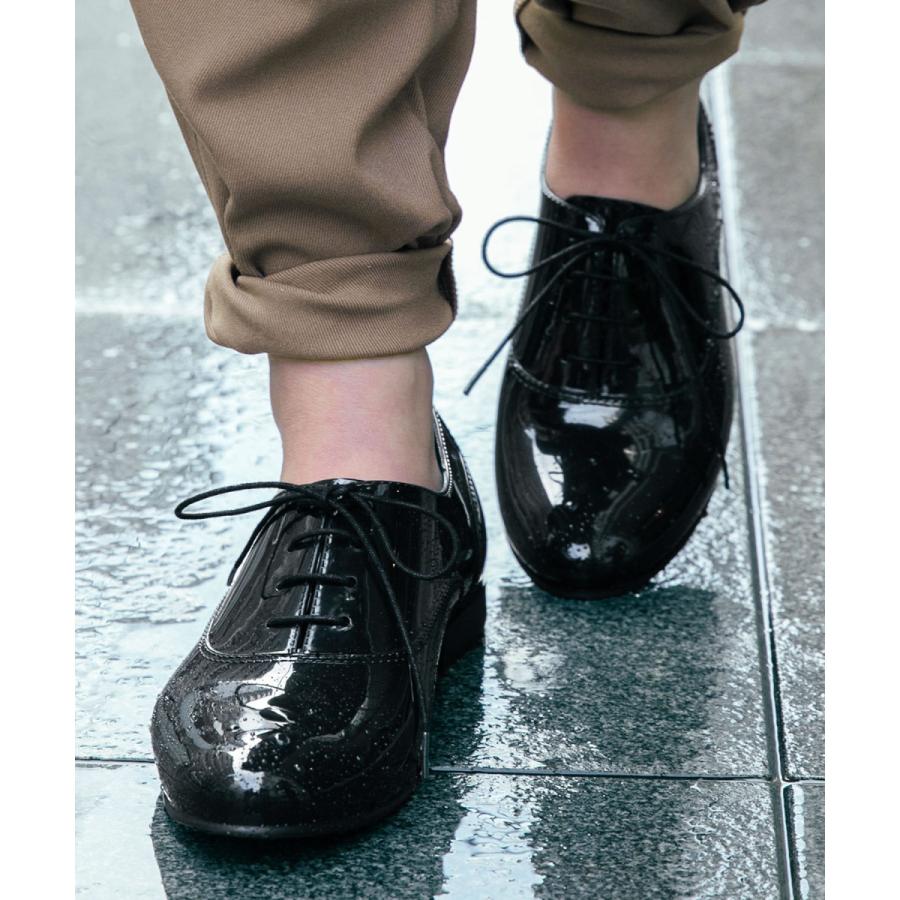 レインシューズ レディース シューズ 雨靴 ローヒール 防水 インソール 洗える 通勤 通学 晴雨兼用 レースアップレインシューズ メール便不可 オシャレウォーカー 通販 Paypayモール