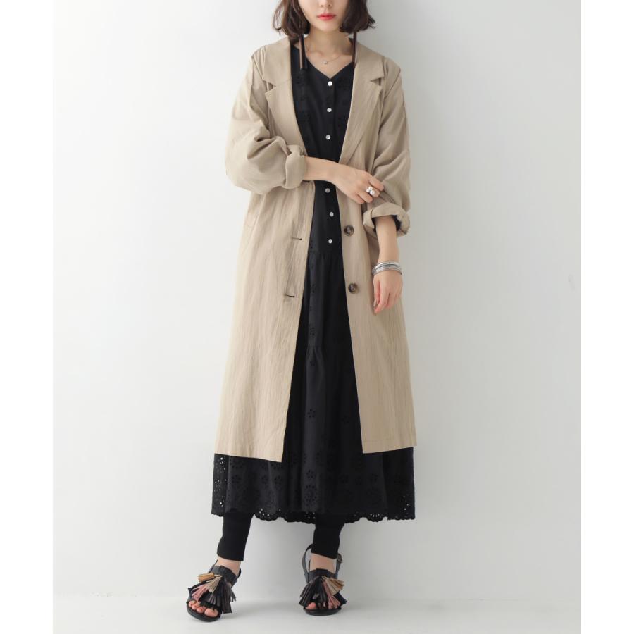 ロング ジャケット テーラード レディース アウター ライトアウター スプリングコート コットンテーラードロングジャケット メール便不可 オシャレウォーカー 通販 Paypayモール