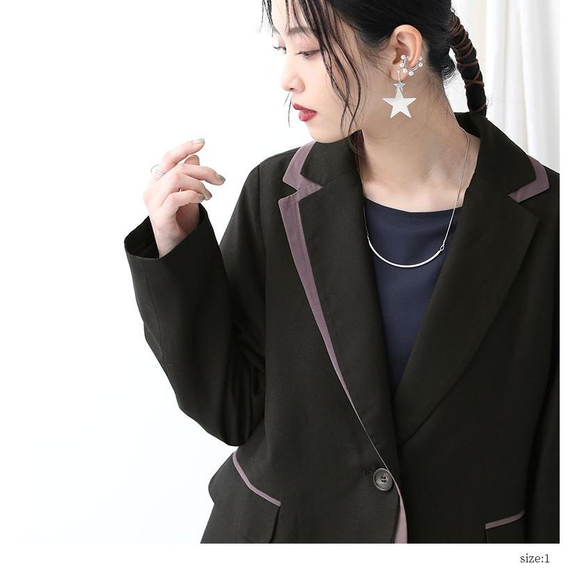 osharewalker ジャケット レディース ライトアウター 長袖 配色 osharewalker ジャケット レディース ライトアウター 長袖 配色