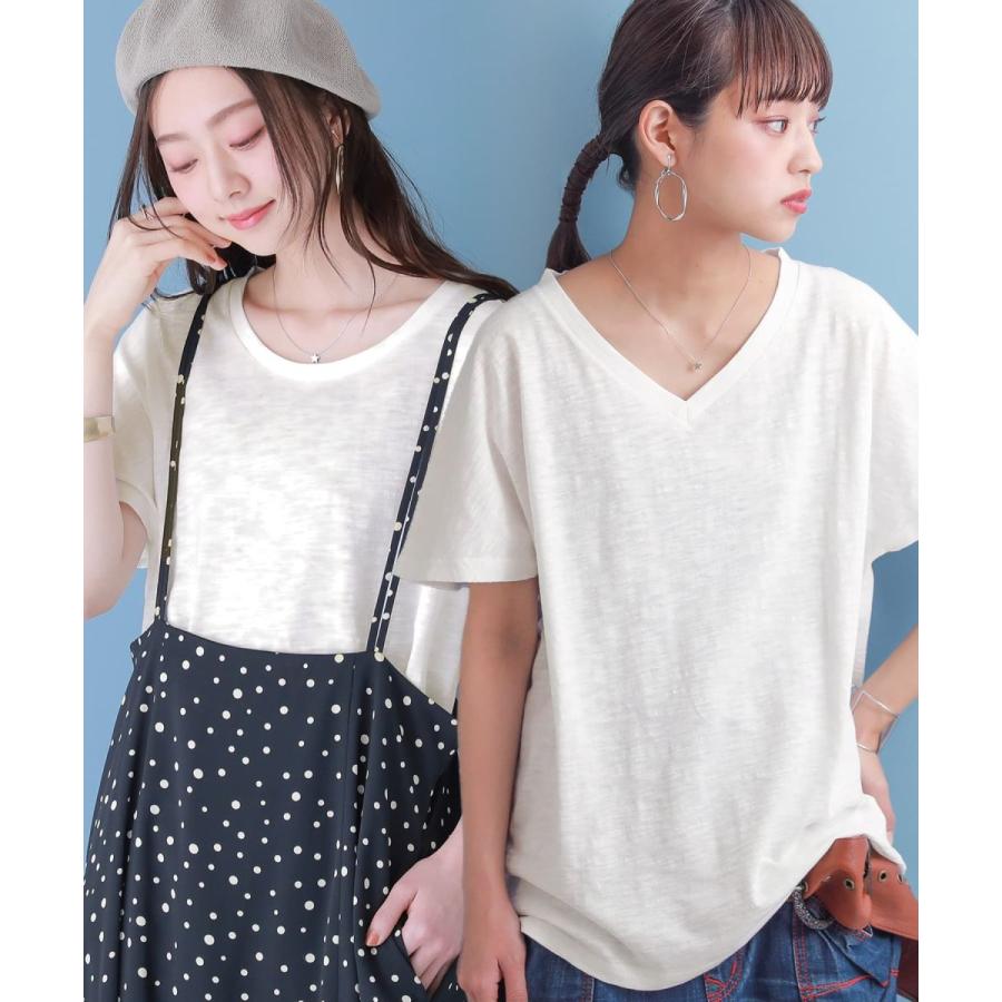 新色登場 Tシャツ レディース 春夏 トップス カットソー 半袖 綿 コットン シンプルｖネックuネックtシャツ メール便可 10 オシャレウォーカー 通販 Paypayモール
