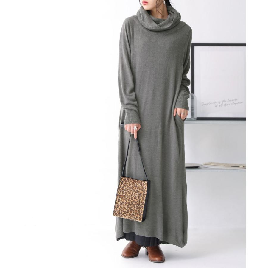 ロングワンピース レディース ニット トップス カシミヤタッチ ノアール N Orカシミヤタッチタートルニットワンピ メール便不可 オシャレウォーカー 通販 Paypayモール