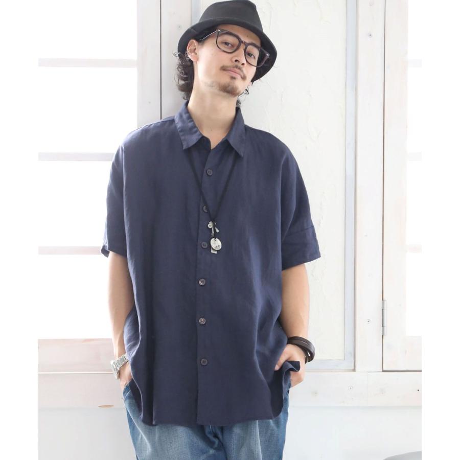 ロング シャツ メンズ ユニセックス トップス 春夏 半袖 麻 リネン カジュアルシャツ 襟付き ラフ ペア Kohakuシンプルリネンシャツ メール便可 10 オシャレウォーカー 通販 Paypayモール
