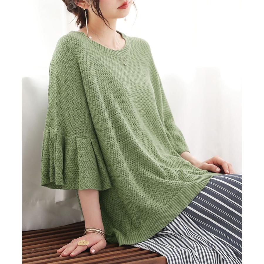 フォクシー Ruffle Collar Knit Top ニット 七分袖 八分袖 41961 Knit Top 