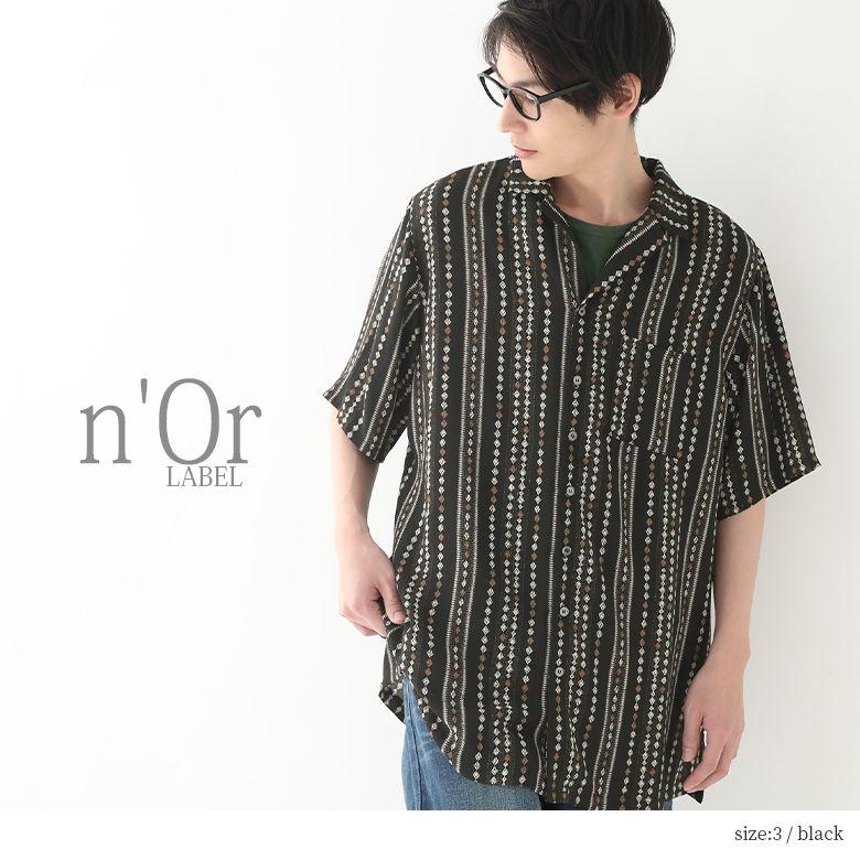 osharewalker プリントシャツ 春夏 シャツ メンズ トップス 半袖