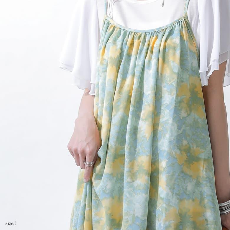 ご購入者様決定 訳あり タイダイ ロング ワンピース ノースリーブ