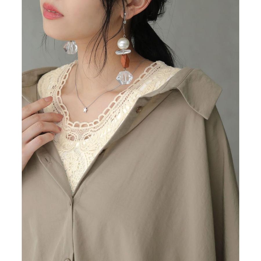 ロング ペチワンピース レディース ノースリーブ ブラトップシリーズ レース襟ブラトップワンピース 衛生上の為 返品 交換不可 安いそれに目立つ