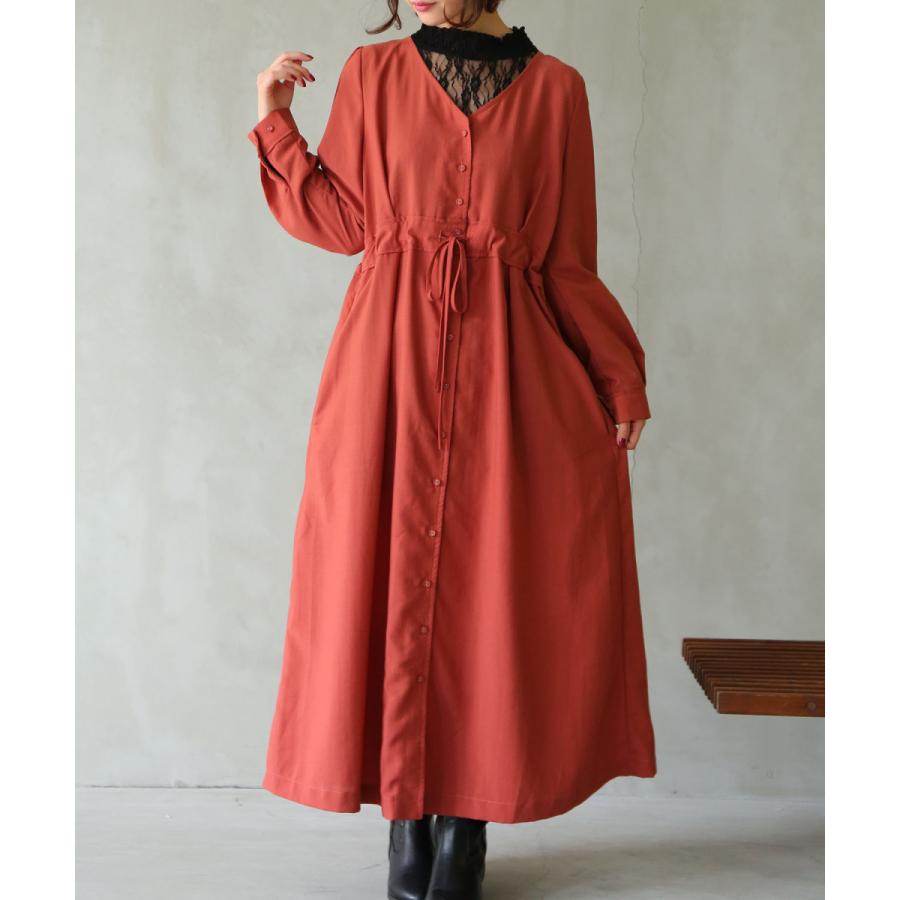 ロング ワンピース レディース 長袖 羽織り ウエストリボン 無地 チェック 洗練シンプル2wayロングワンピース メール便不可 オシャレウォーカー 通販 Paypayモール