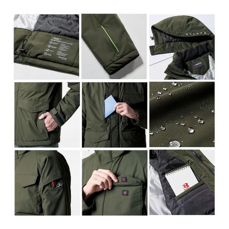 BURTLE（バートル） 防水防寒ジャケット S〜XL 防水 防寒 撥水 制電