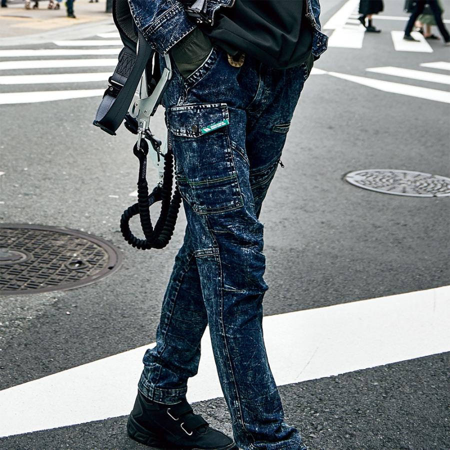 寅壱 8920 ストレッチデニムカーゴパンツ ビンテージ加工 S〜3L : お