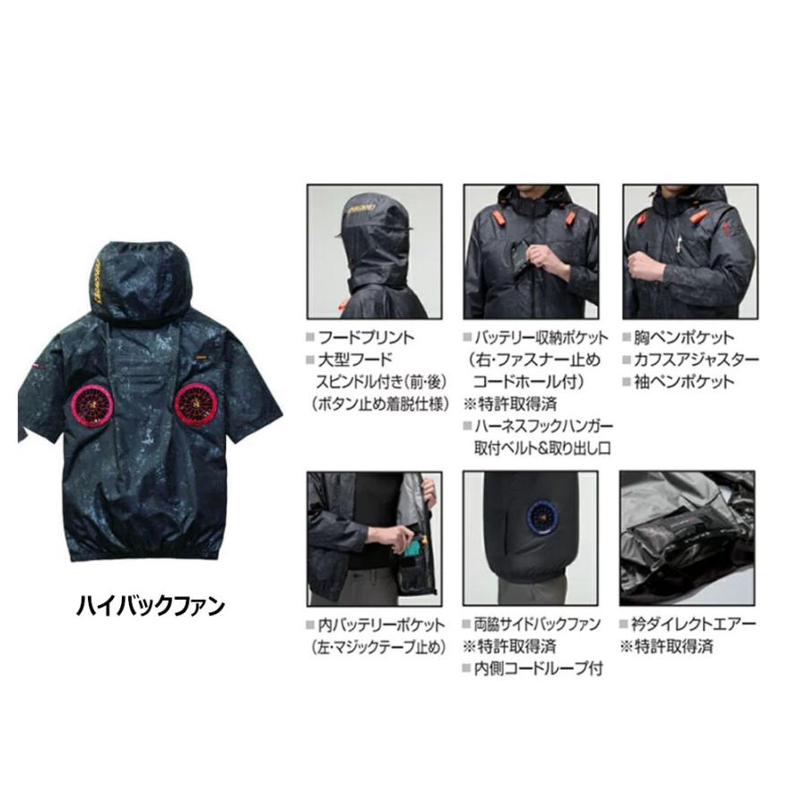 BURTLE（バートル） エアークラフト AC2096HB AC半袖ブルゾン 服地のみ