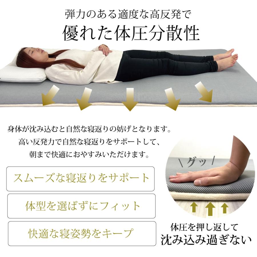 ファインエアー Fine Air550 マット　シングル　オーシン　Oshin オーシン（OSHIN） 硬さが選べる 2層構造 マットレス 高反発 グレー