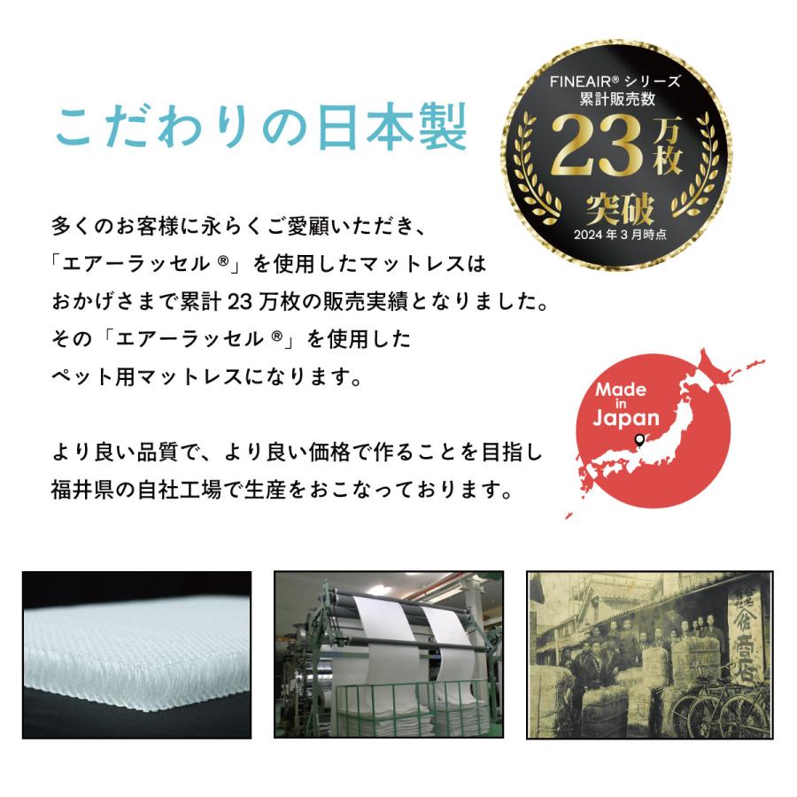 小型犬用・中型犬用　猫　消臭　通気性　防水　マット　透湿防水ペットマットレス　M　約50×70×高さ3cm　オーシン　日本製　送料無料 |  | 03