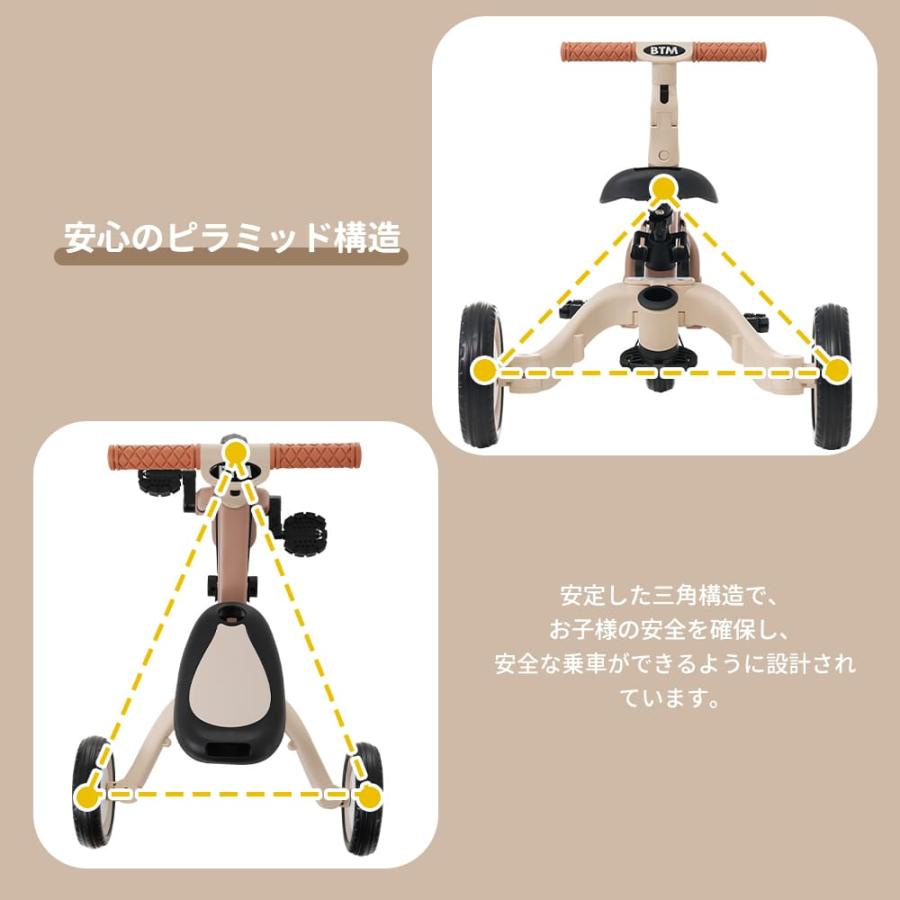 BTM 【全店5%OFFクーポン配布中】ブルー8990円！三輪車 5in1 子供用