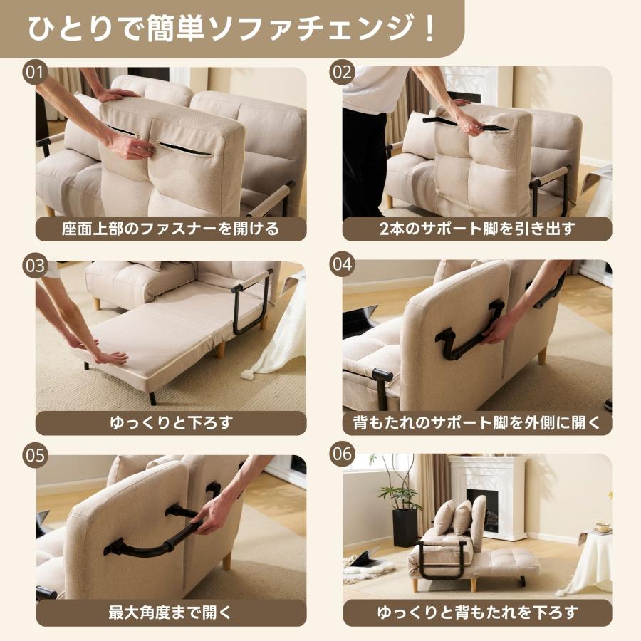 全店5%OFFクーポン利用！】【4WAY/完成品】座椅子 折りたたみ 6段調整 