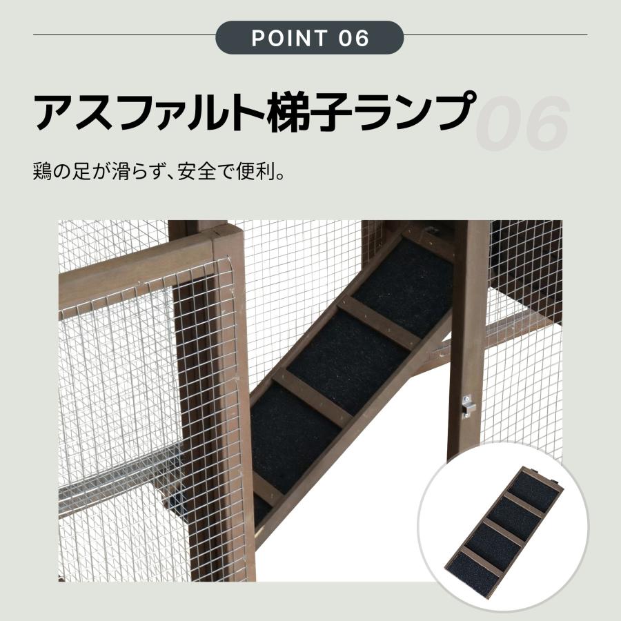全品5%OFFクーポン利用】【大型無垢材】4〜6 羽用 鶏ケージ 鶏小屋