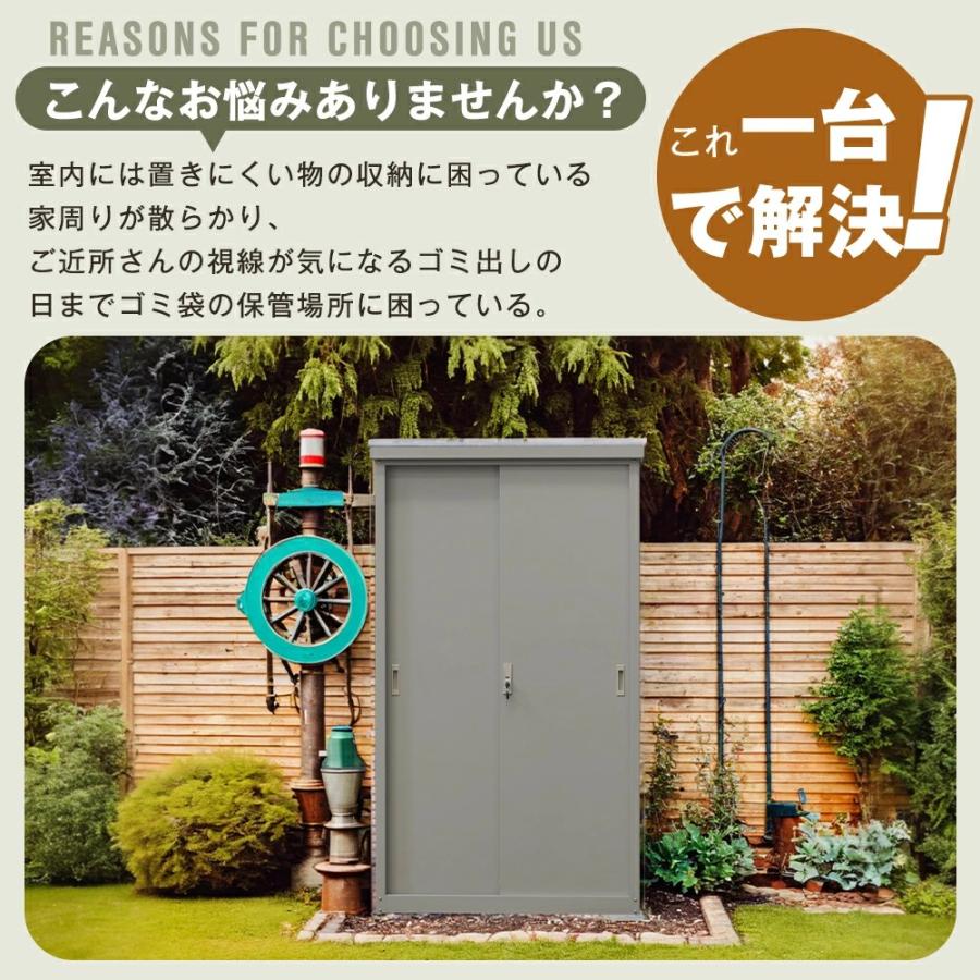 物置 屋外 大型 鍵付き 倉庫 屋外収納庫 大型物置 頑丈 大容量 大型倉庫 戸外収納庫 防水/耐侯 収納 ガーデン/庭/田畑/農場 スチール 大容量