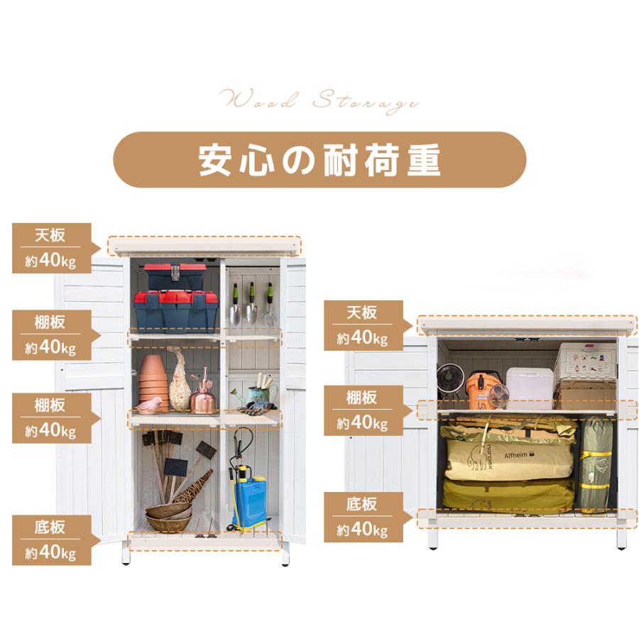 タイプB】木製物置 木製 マグネット扉 物置 大型物置 収納庫 シェルフ 