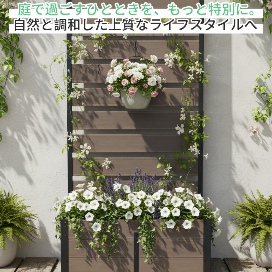 2サイズ】フェンス プランター付き 目隠し フェンス 150cm 180cm 簡単