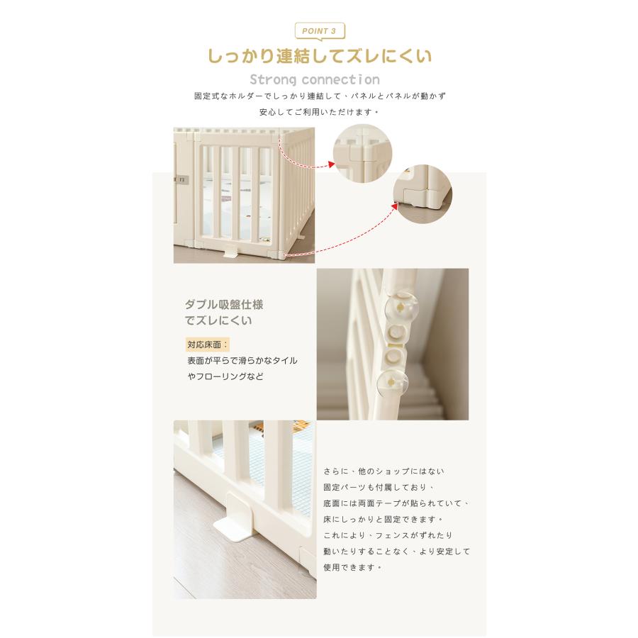【値下げ可・未使用】Be　ビー　13個セット ベビーサークル 180*200cm 扉付き 3way仕様 収納棚へ変身可能 ドア付き