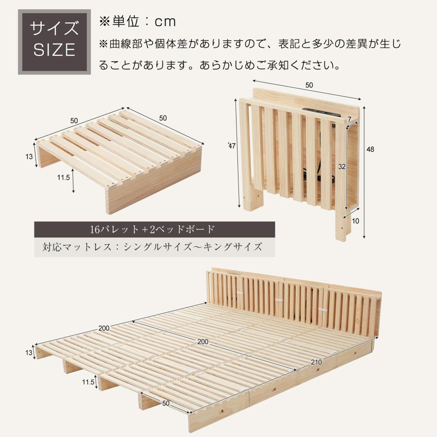パベッドボード×2枚】パレットベッド用ボード 天然木 木製 おしゃれ