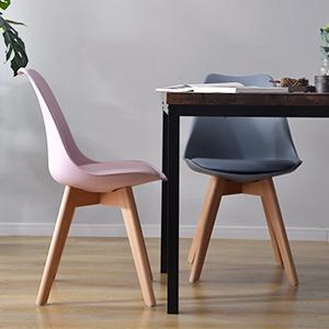 ダイニングチェア 1脚 イームズチェア クッション付き 天然木脚 イームズ椅子 デザイナーズ リプロダクトクッション 北欧 おしゃれ 新生活 一人暮らし