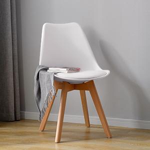 ダイニングチェア 1脚 イームズチェア クッション付き 天然木脚 イームズ椅子 デザイナーズ リプロダクトクッション 北欧 おしゃれ 新生活 一人暮らし