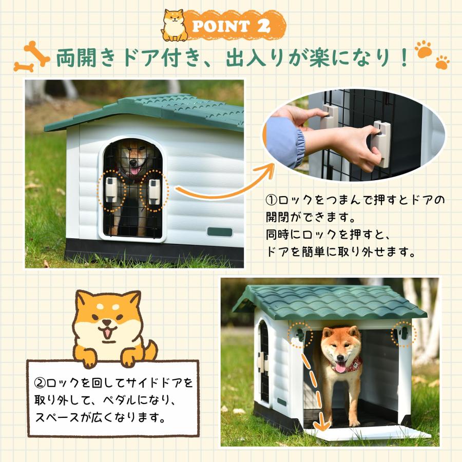 6月限定価格 犬小屋 屋外 中型犬 屋外サークル ドア付き ペットハウス