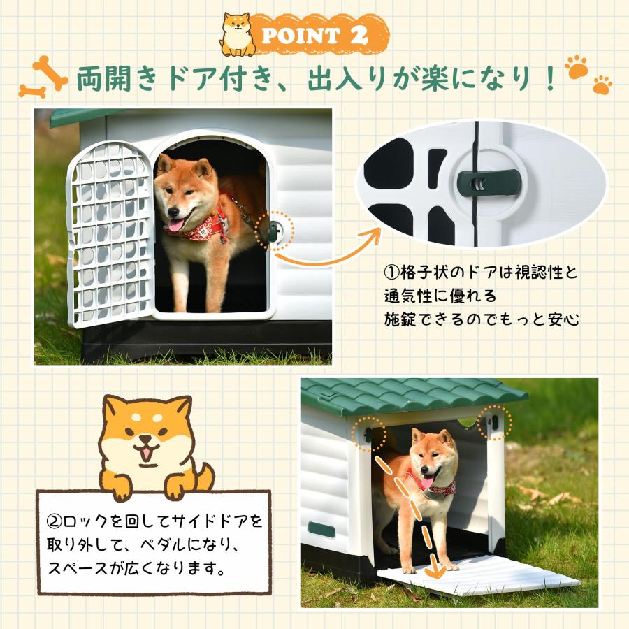 犬小屋 屋外 大型犬 屋外サークル XL ドア付き ペットハウス ペット