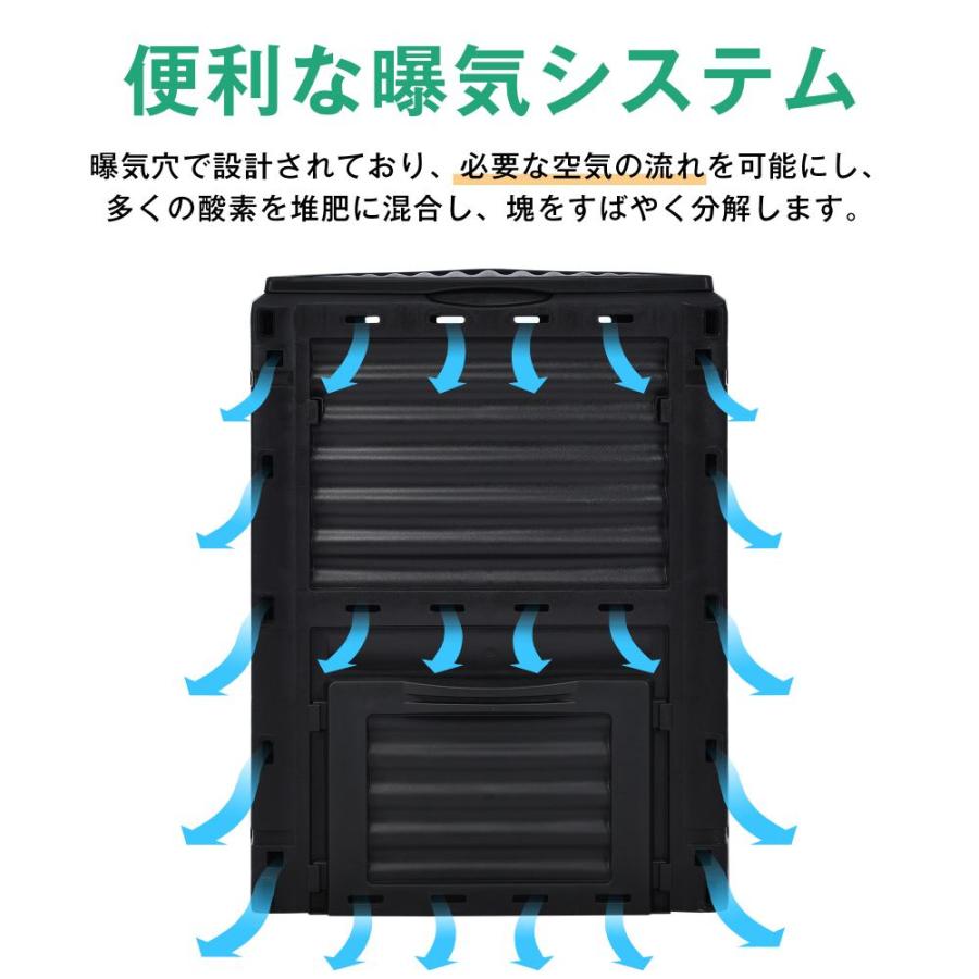 生ごみ処理機 家庭用 コンポスト 250L 大容量 コンポスター 堆肥 容器
