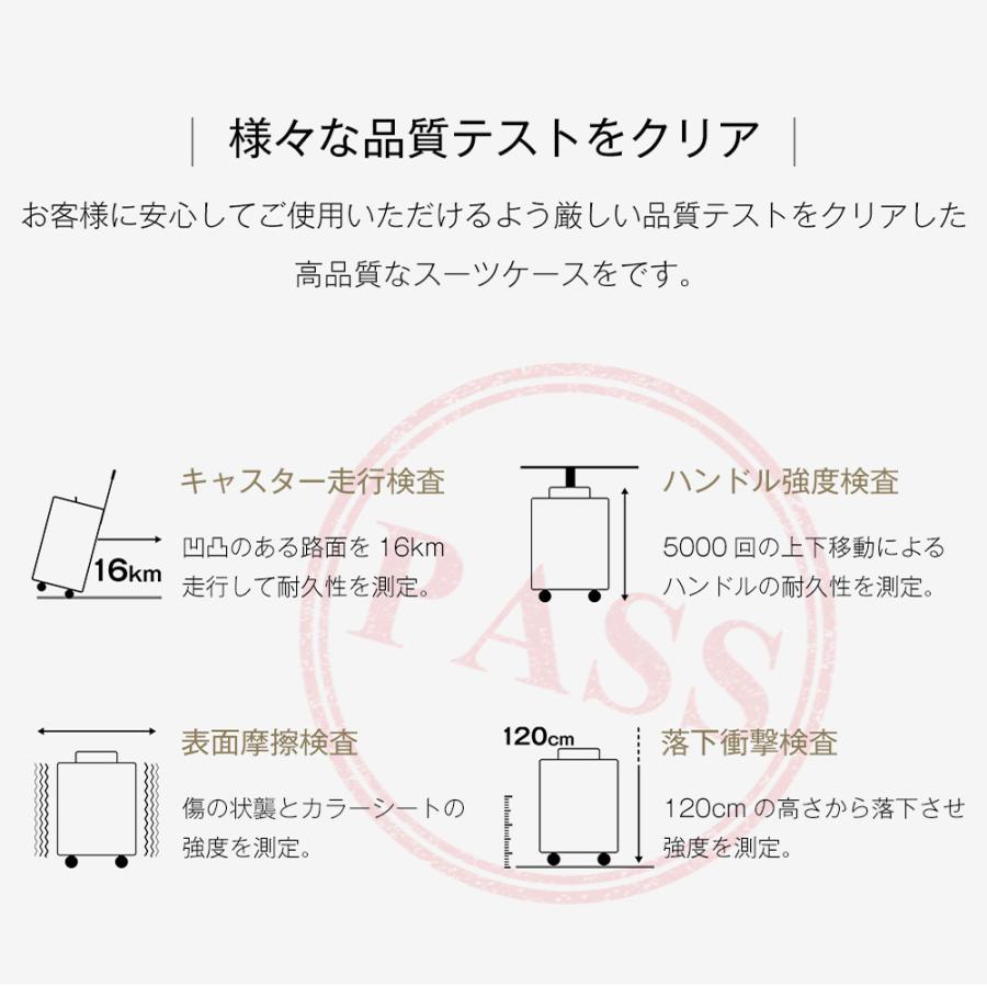 【全品5%OFFクーポン配布中】スーツケース Mサイズ キャリーケース 中型 大容量 超軽量 4日 7日 TASロック搭載 キャリーバッグ おしゃれ 1年間保証 suit_20