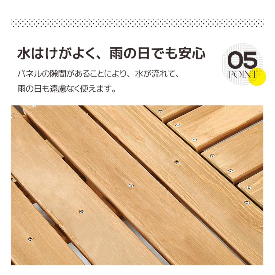 ウッドデッキ セット 天然木 キット 7点セット 0.75坪 ウッドパネル 