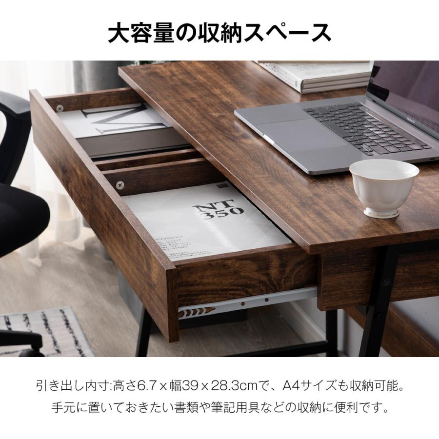 パソコンデスク PCデスク 引き出し付き 幅100*奥48 引き出し 人気