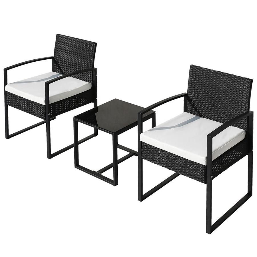 2022新作 ラタン調 ガーデンファニチャー 3点 ガーデンテーブル ガーデンチェアー ホテル カフェ ベランダ テラス 屋外家具 テーブル