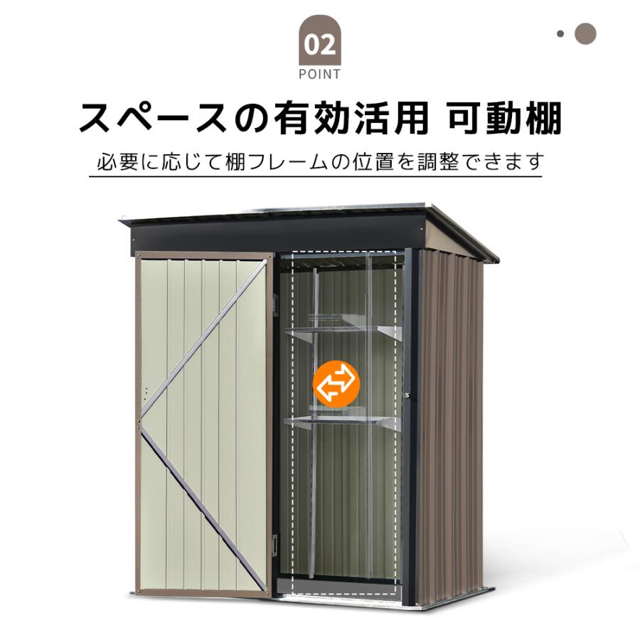 【全品最大1000円OFFクーポン】再入荷 物置 屋外 大型 倉庫 屋外収納庫 大型物置 大型倉庫 戸外収納庫 防水/耐侯/施錠可能 収納 ガーデン/庭/田畑/農場 頑｜osjeasylife｜08